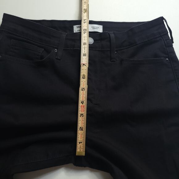 Levi Strauss Signature Straight Leg Black Jeans Size 6M Classic Western Festival - Picture 8 of 9